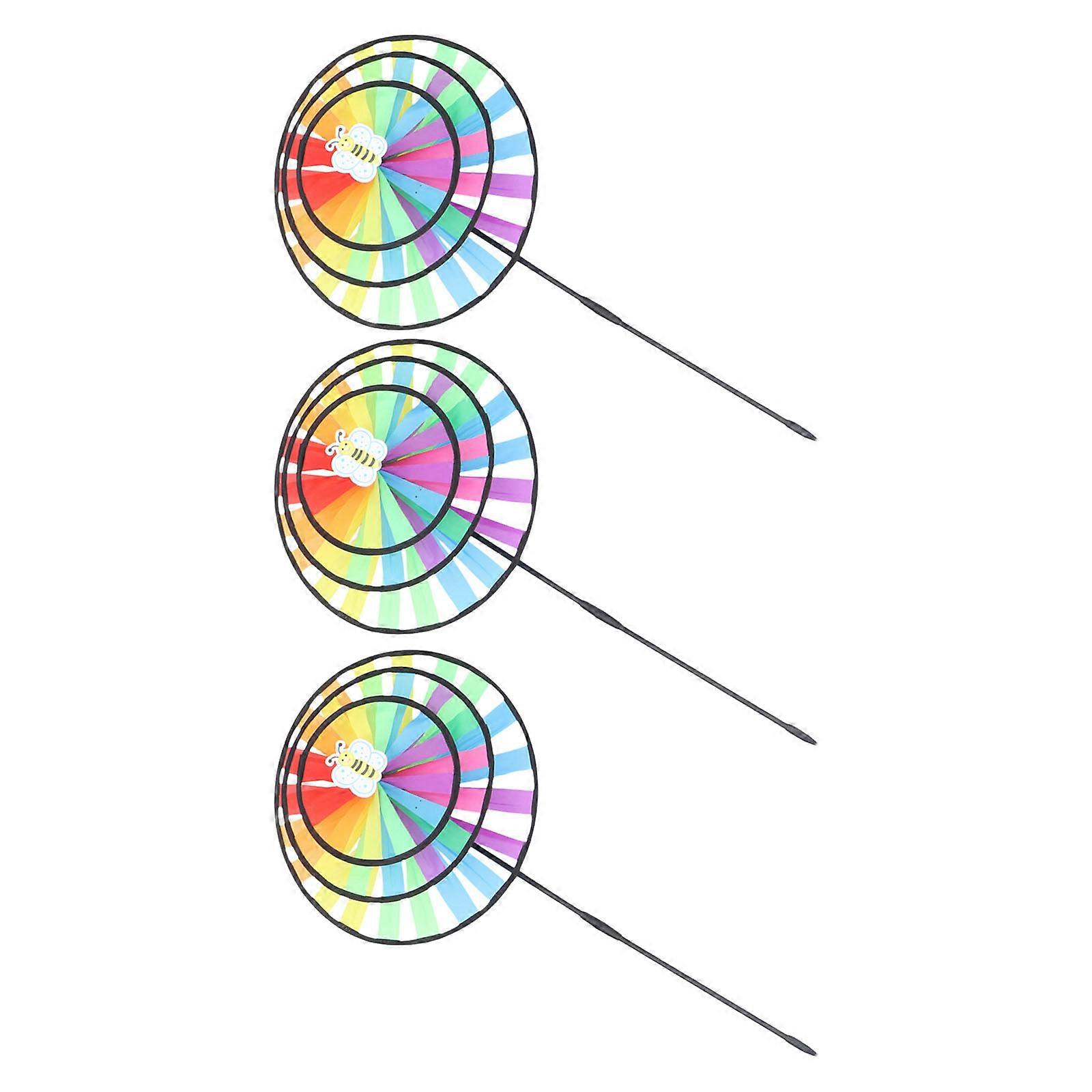 Decorative Wind Cloth Windmill Toy for Decoration 3Pcs