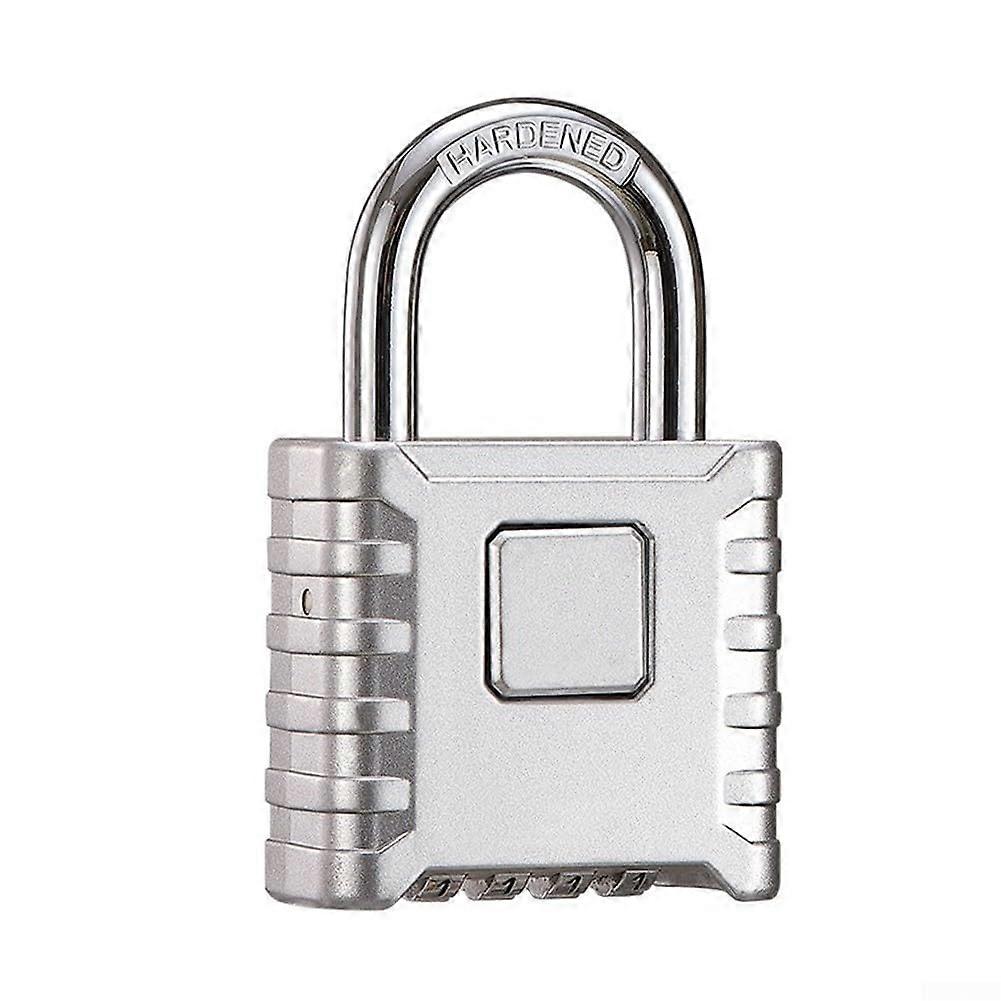 Combination Padlock 4Digit HeavyDuty Waterproof Security Lock for Gym Locker Gate Shed Silver