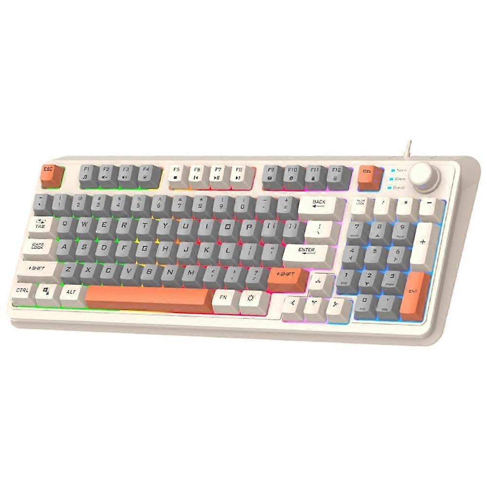 RGB Wired Gaming Keyboard 94 Keys with Colourful Backlight and Ergonomic Key Layout
