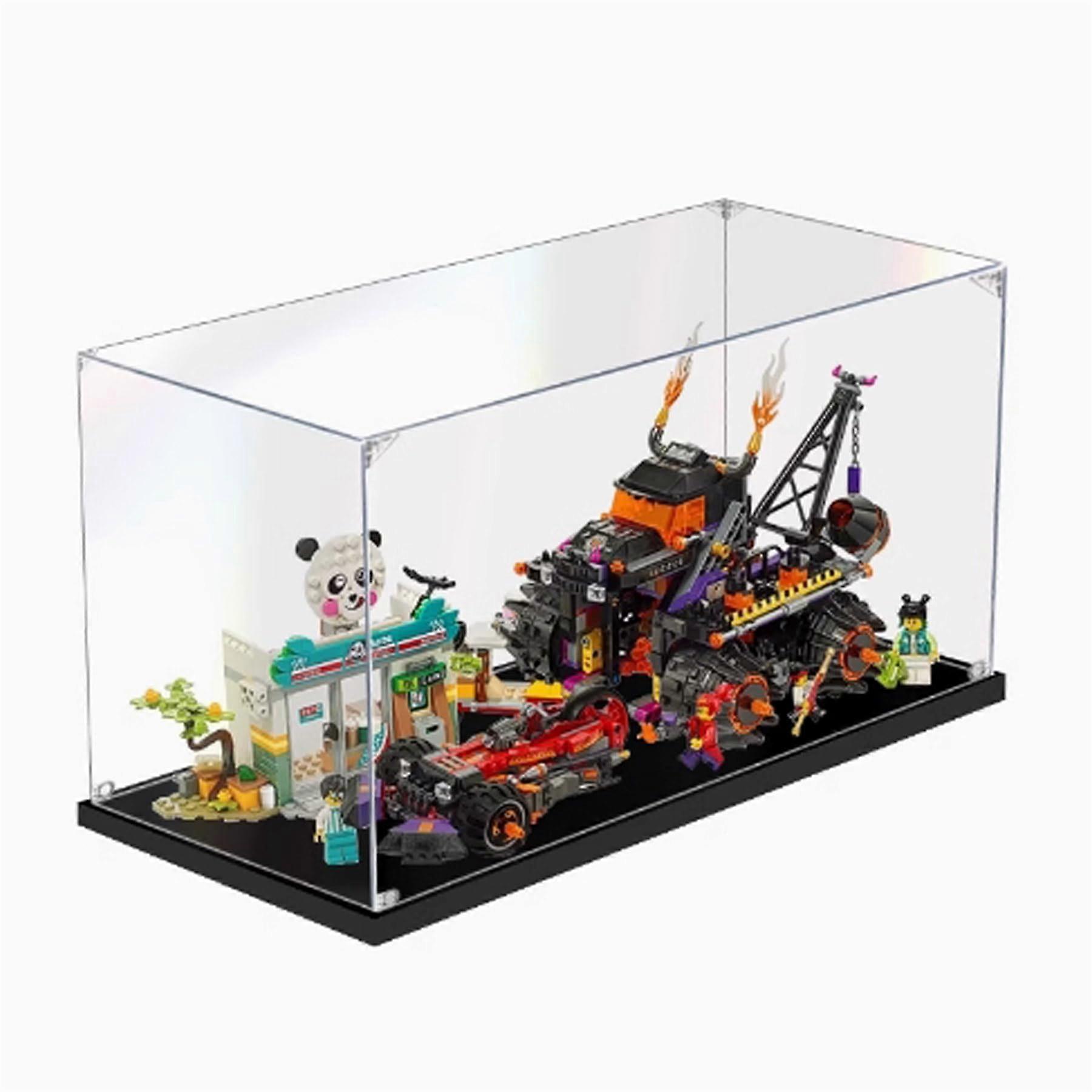 Dustproof Clear Acrylic Display Box for  80011 Model with Sturdy Black Base, Scratch Resistant, Easy Assembly