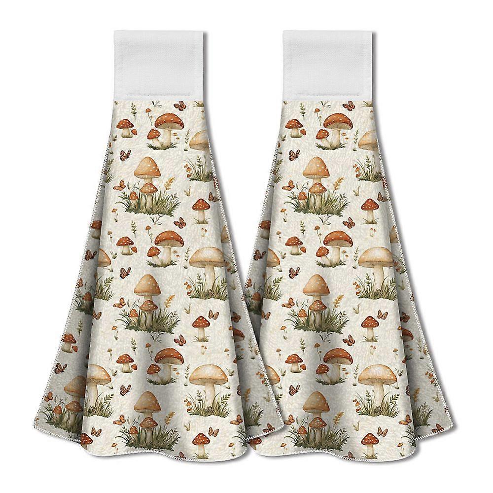 Microfiber Hanging Towel for Kitchen Mushroom 345x315mm 2pcs/set