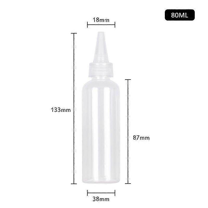 30pcs Plastic Squeeze Dropper Bottle 5-250ml Transparent Sharp-mouth Plastic Squeezable Sub-bottled Split
