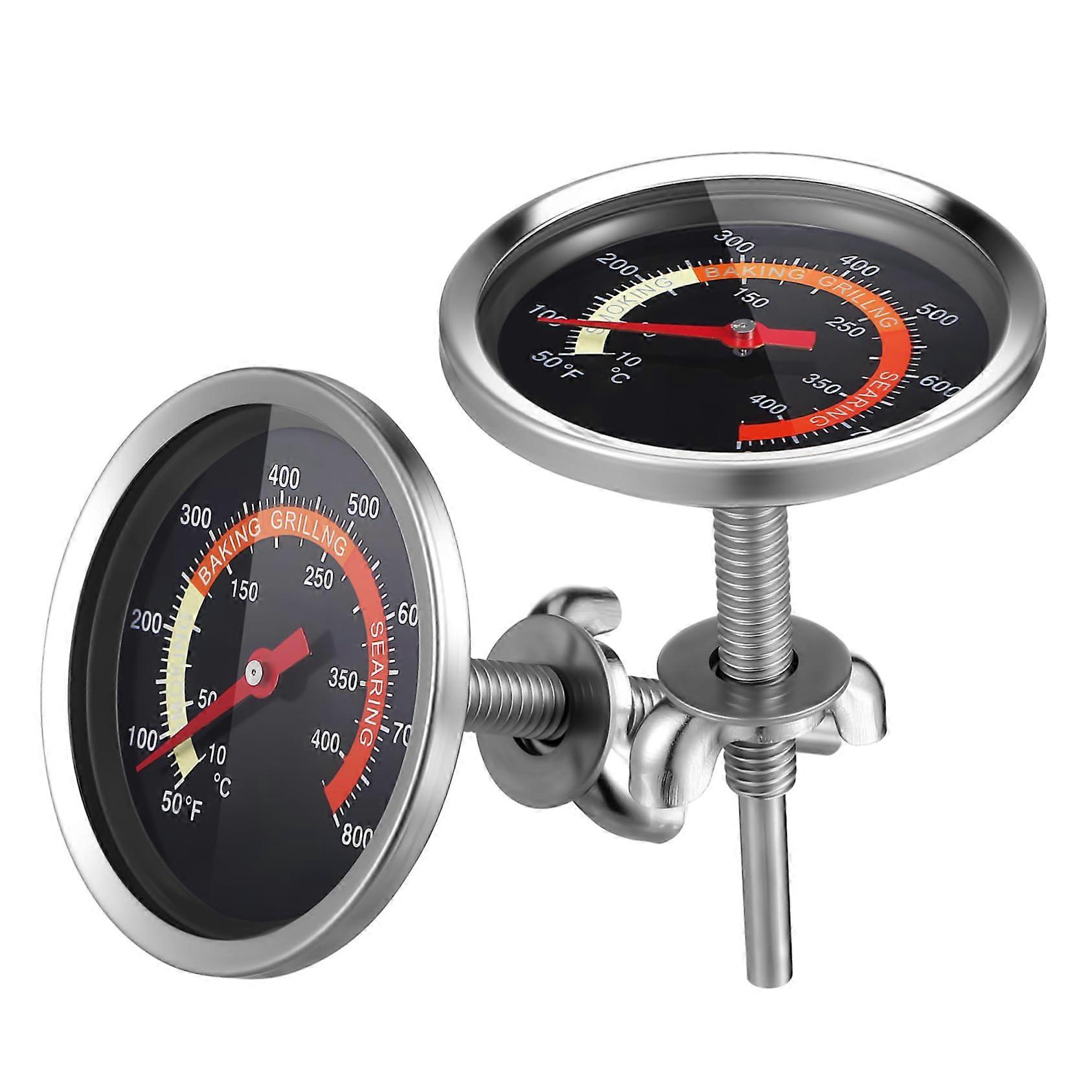 Stainless Steel Grill and Oven Thermometer Set, Easy Read Dial for Precise BBQ and Baking