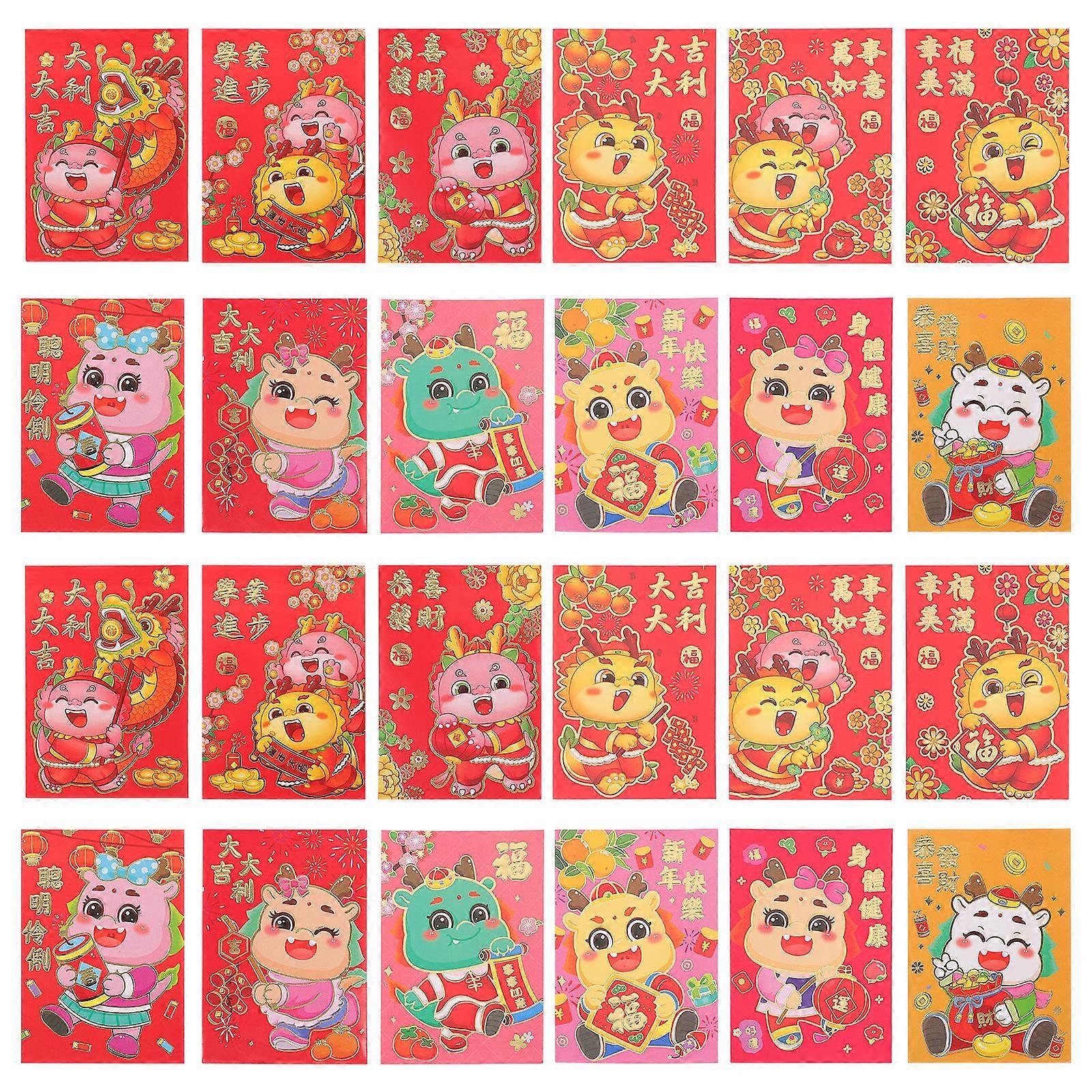 Spring Festival Red Packets Gift Giving Rectangular 11.5x8cm 36Pack