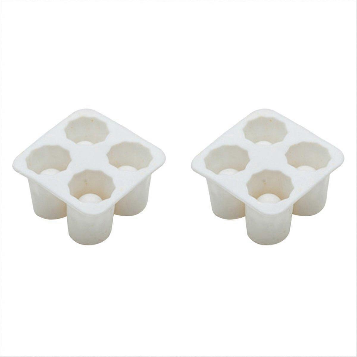 4 Cup Shape Silicone Ice Cube Mold Ice Mould Ice Cube Tray White