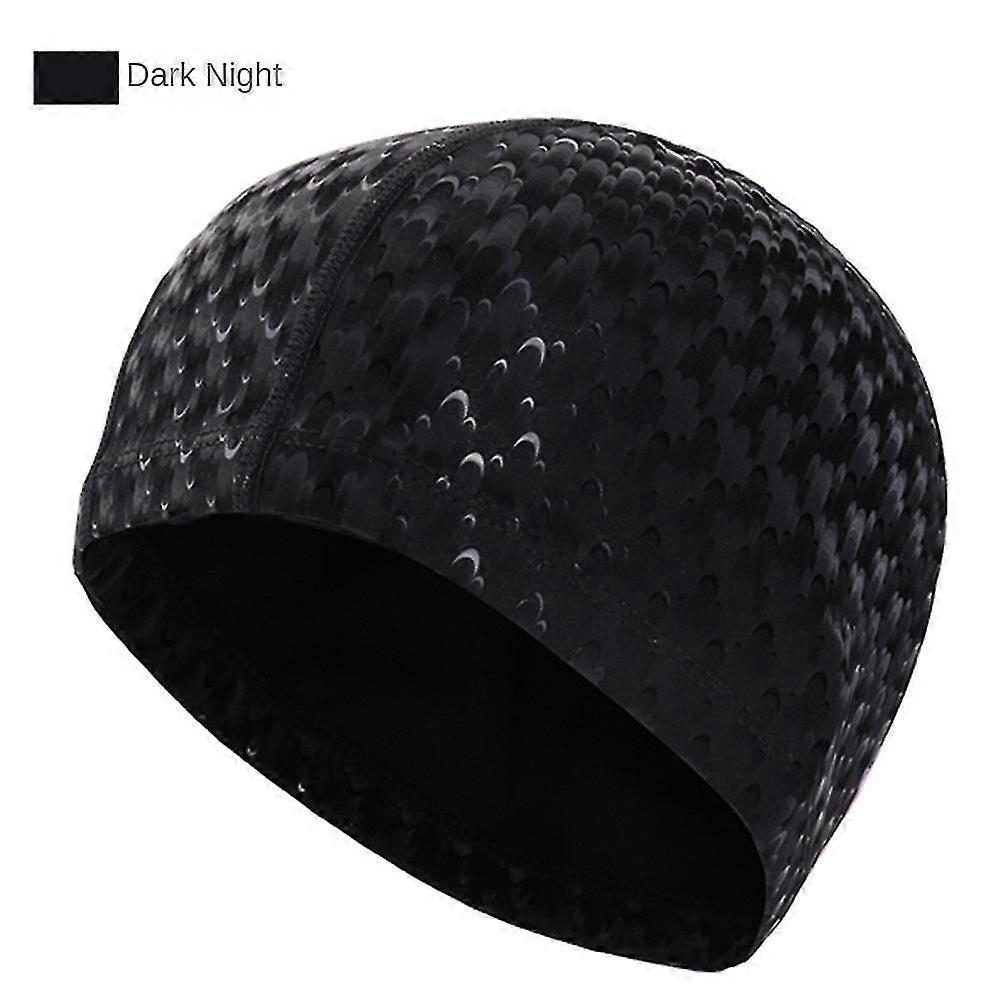 Comfortable Swimming Cap Elastic Solid Color Swimming Cap Diving Caps Women High