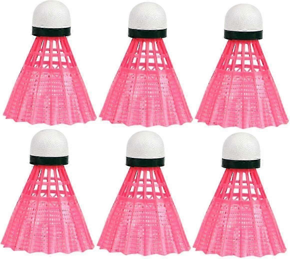 6 Pack Pink Badminton For Indoor Training