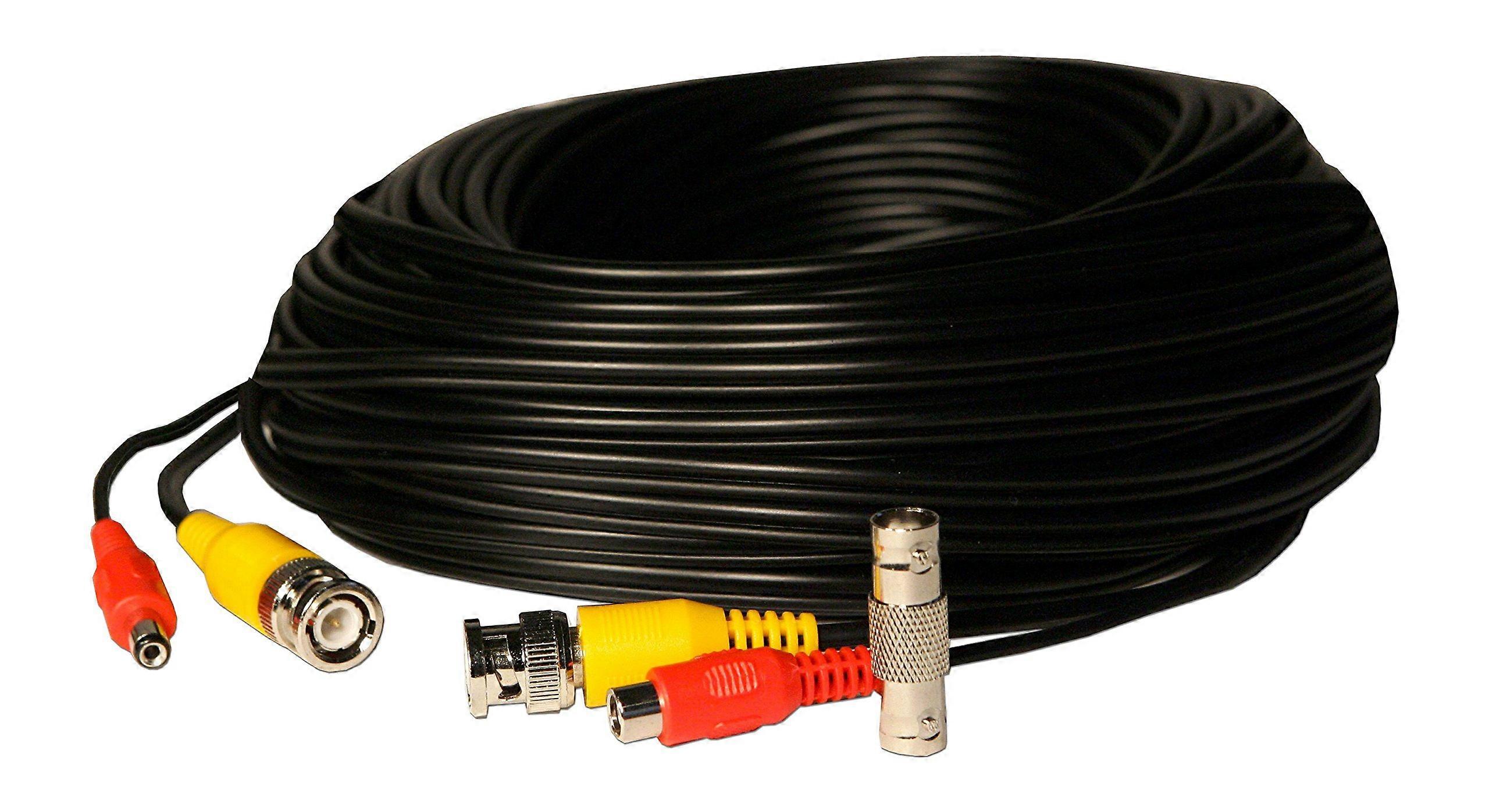 100ft BNC Security Camera Cable with Copper Shielding for CCTV Surveillance Extension