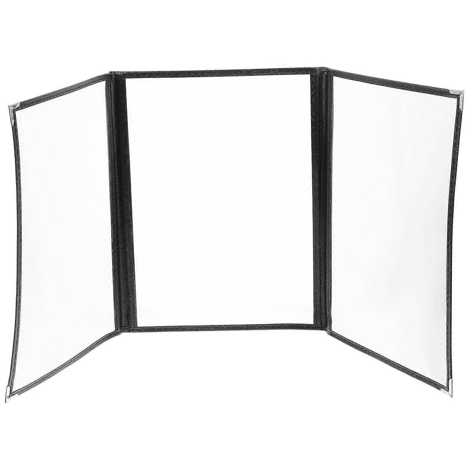 1Pc Transparent Menu Cover PVC Binder Cover Durable Looseleaf Menu Folder