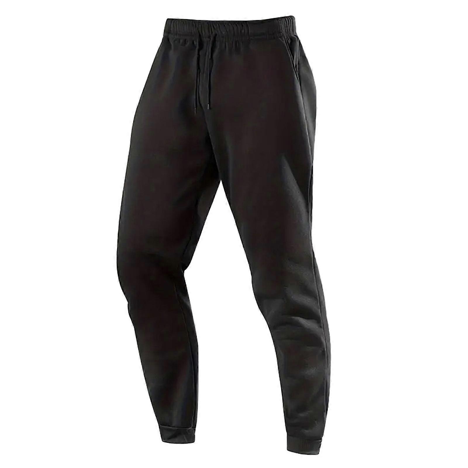 Workout Sweatpants - Tapered Leg & Solid Color - for Running