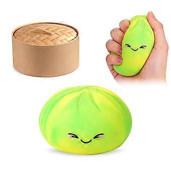 Cute Steamed Bun Squishy Toy, Slow-Rise Stress Relief Fidget Toy With Steamer Box