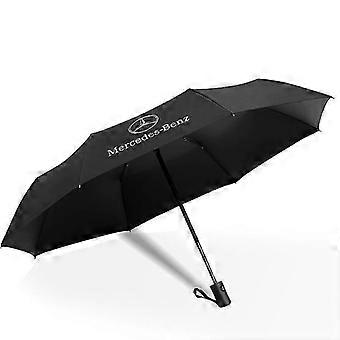 Automarke Regenschirm Doppelfalter Automatikschirm 4S Mercedes Auto Werbeschirm Geschenk Regenschirm 56 * 98,5 cm