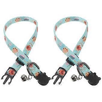 Cat Collar Breakaway Adjustable Kitten Collar with Bell for Pet Use 6Pcs