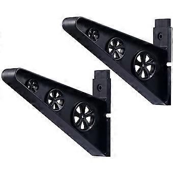 Supporto da parete per skateboard, 2 pezzi, colore nero.
