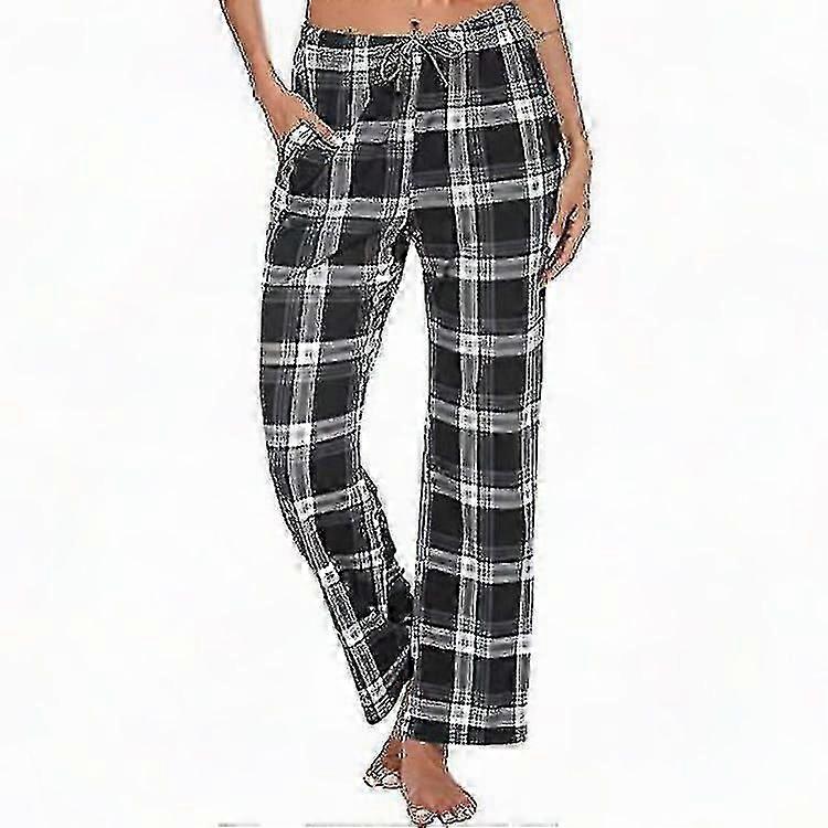 Men Soft Flannel Checked Pajama Pants for Comfortable Sleep