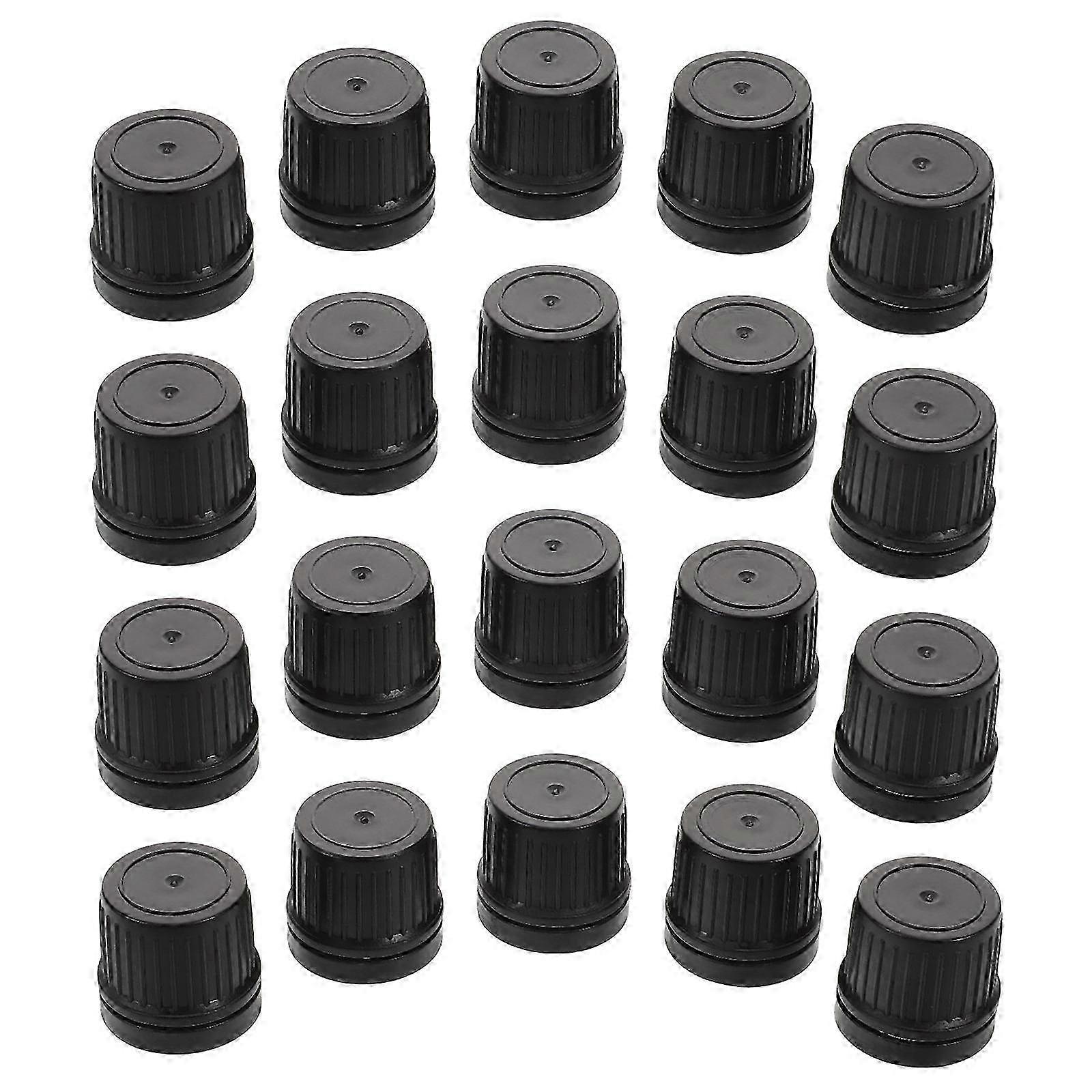 Plastic Essential Oil Bottle Caps with Tamper Evident Screw Function 100Pcs
