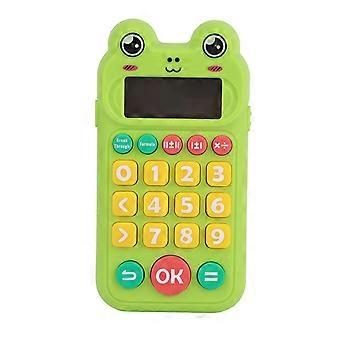 Kids Oral Arithmetic Toy Clear Voice Prompts LCD Screen Portable Arithmetic Exercise Toy for Entertainment for Learning Green
