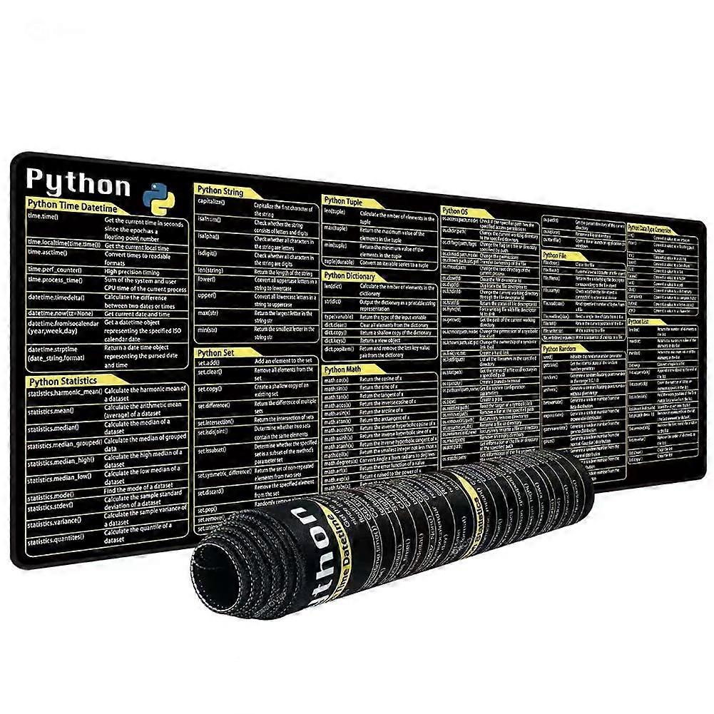 Python Programing Mouse Pad Large Shortcuts Cheat Sheet Keyboard Mousepad Y4T3
