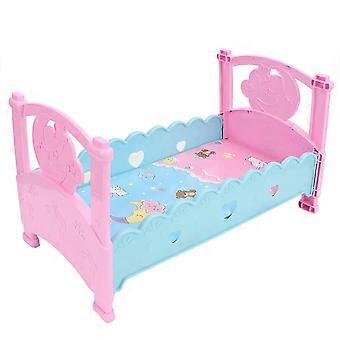 Mini Adorável Simulação Doll Bed Cribs Móveis Baby Play House Brinquedos Acessórios