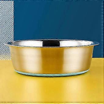 Blue-xl25.5cm-dog Bowl Anti-skid Anti-overturning Stainless Steel Dog Food Bowl