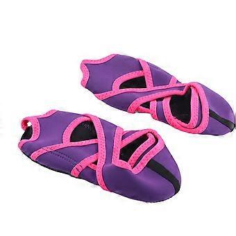 Professional Adult Anti skidding Fitness Training Yoga Dancing Socks Shoes (Purple, M)