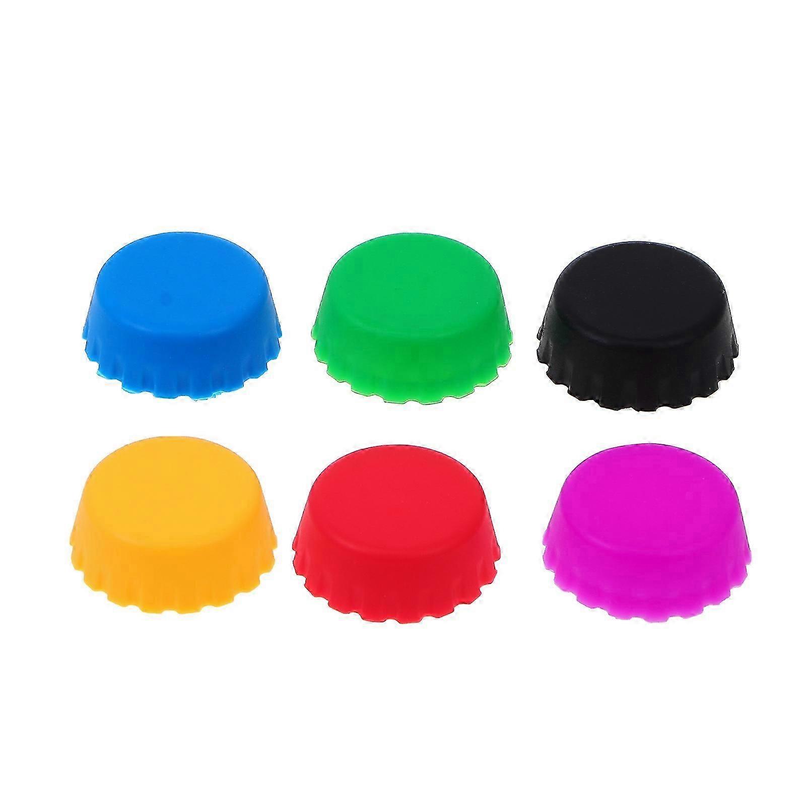 Silicone Sealing Stoppers, 6Pcs, Assorted Colors