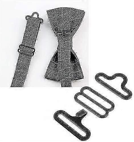 50 Set Bow Tie Hardware Sets Adjustable Straps Necktie Hook Bow Tie
