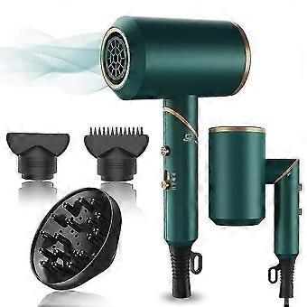 Hair Dryer,1800w Professional Ionic Hair Dryer With Diffuser And Nozzles, Powerful Blow Dryer For Fast Drying,compact & Lightweight Travel Portable Ha