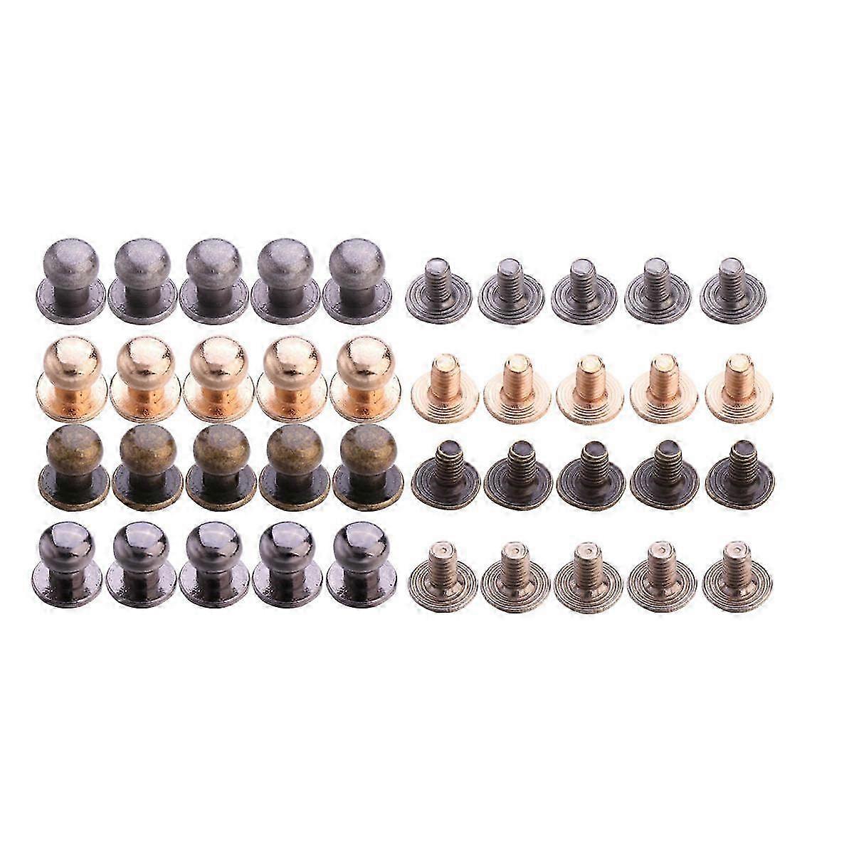 Mini Rivet Studs Rivets compatible with DIY 240Pcs Luggage Nails Set