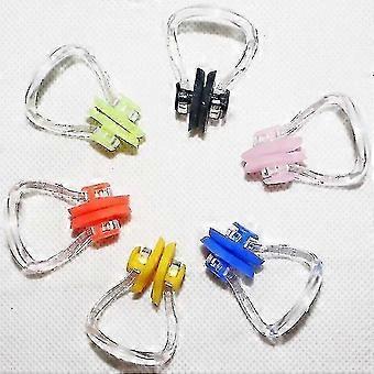 6 Pcs Swimming Nose Clip, Soft Silicone Swim Nose Plugs compatible with Kids & Adults - Waterproof Training Gear