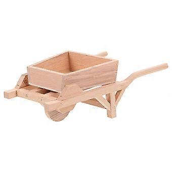 Simulation Wooden Tipper Farm Implement Model for Mini Garden 1Pcs