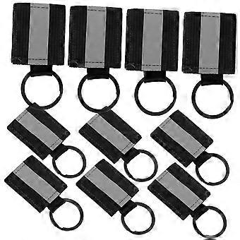 10Pcs Double Sided Reflective Keychain Tags for Backpacks and Zipper Pulls  Visibility