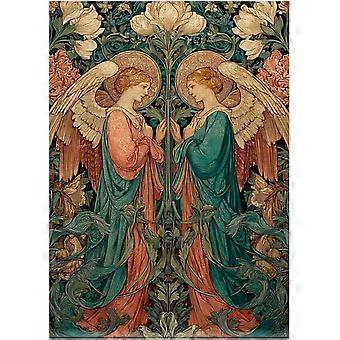 Vintage Floral Angels Jigsaw Puzzle William Morris Style Flower Pattern Angel Puzzles SQZ604