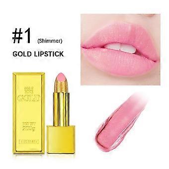 Luxury Golden Tube Lip Stick, Rich Pigment Full Coverage, Soft Non Drying Velvet Finish, Smudge Resistant Multi Shade Makeup Lip Product