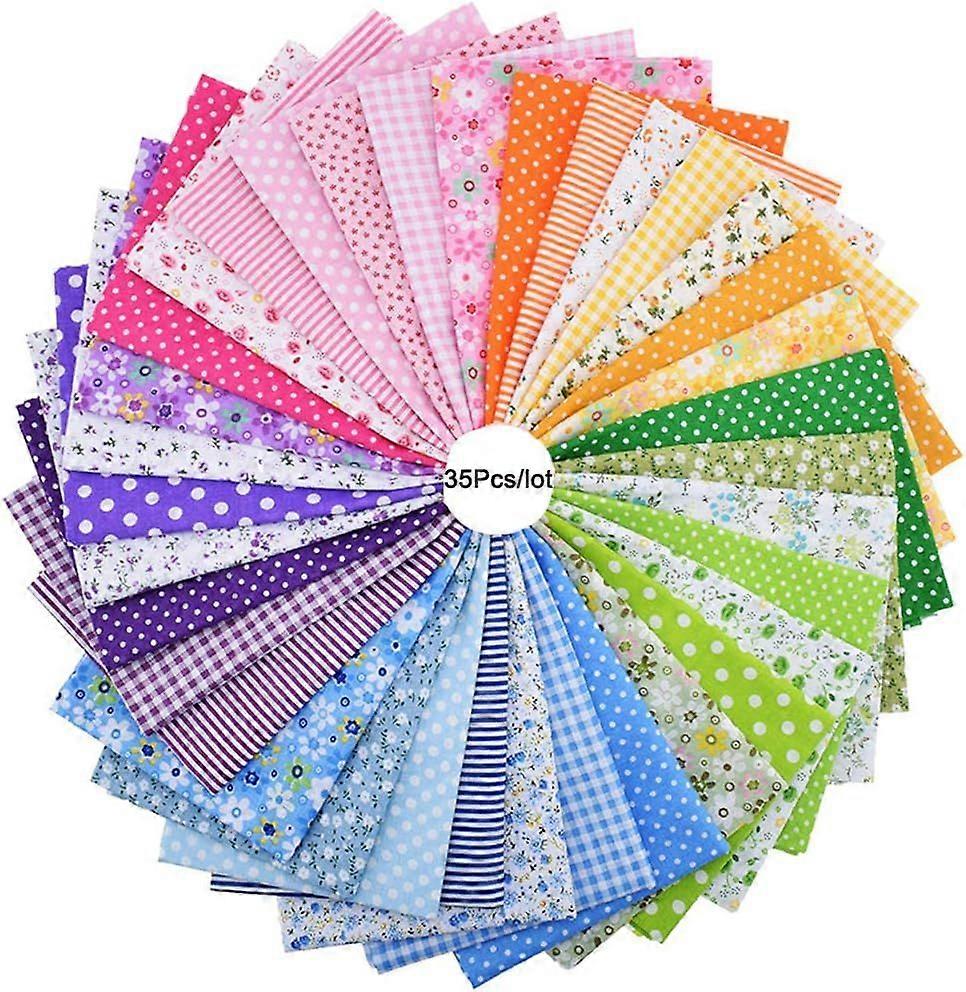 35 Stück 25cm x 25cm Patchwork Stoff Paket Baumwollstoff Meterware