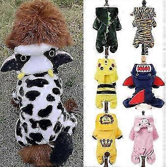 Lemmikkikoiranvaatteet pienille koirille Fleece-koiranpuku Pentujen kissat Chihuahuan vaatteet Lemmikkien haalarit Ranskanbulldogin vaatteet Lemmikit Hupparit 25-26-vuotiaille