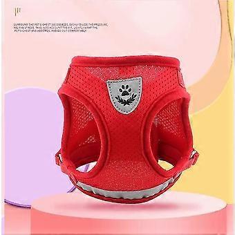 Dog Harness And Leash Set For Walking Cat And Small Dog Harness Soft Mesh Puppy Harness Adjustable Cat Vest Harness 26-27
