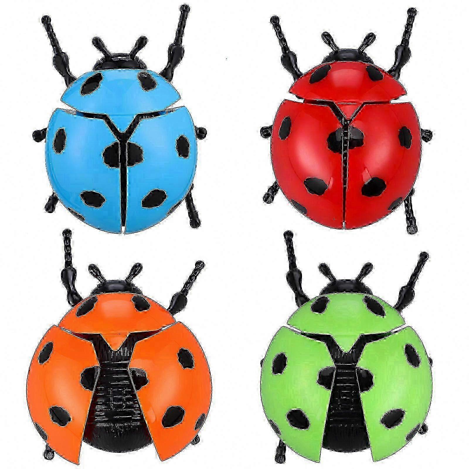Outdoor Wind-Up Ladybird Figures 4 Pack