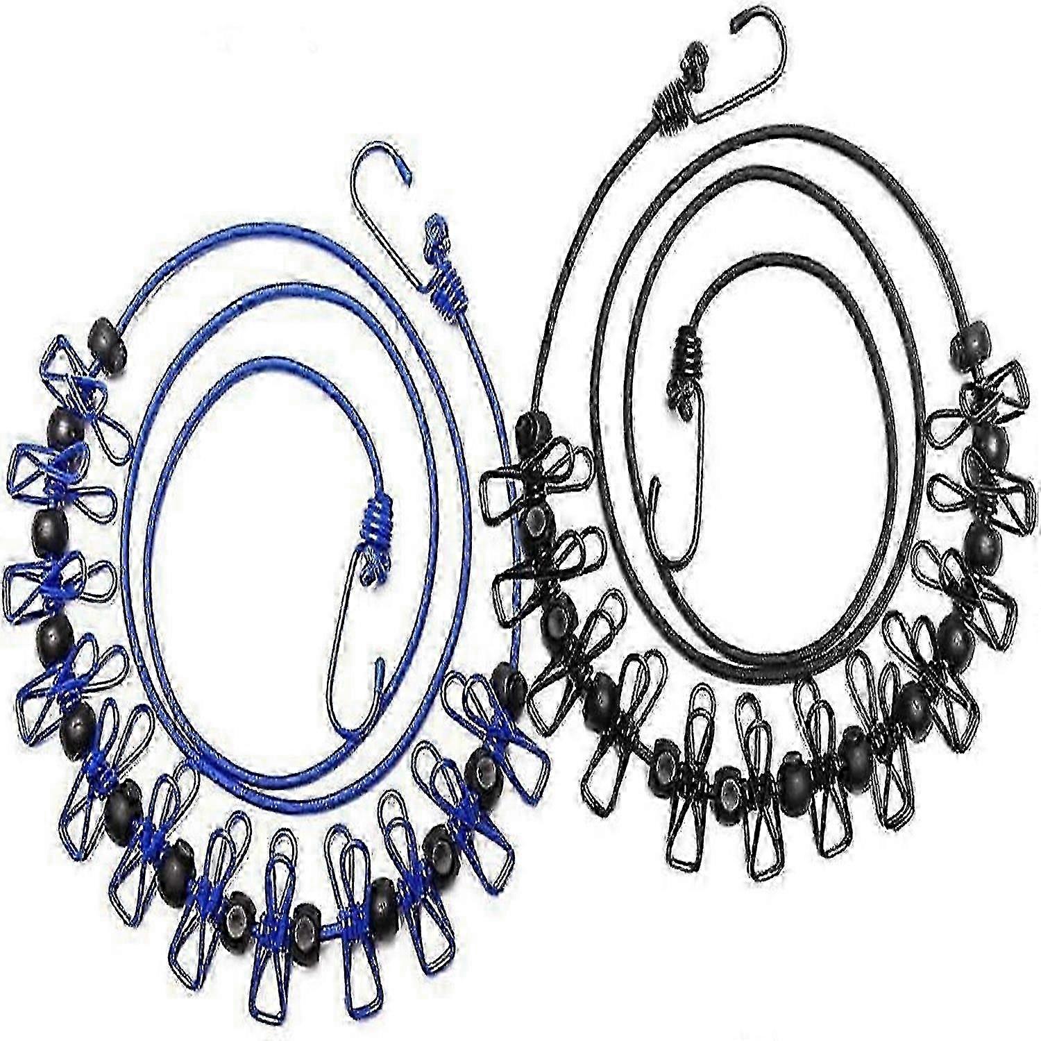 Adjustable 360cm Laundry Rope With 12 Clips