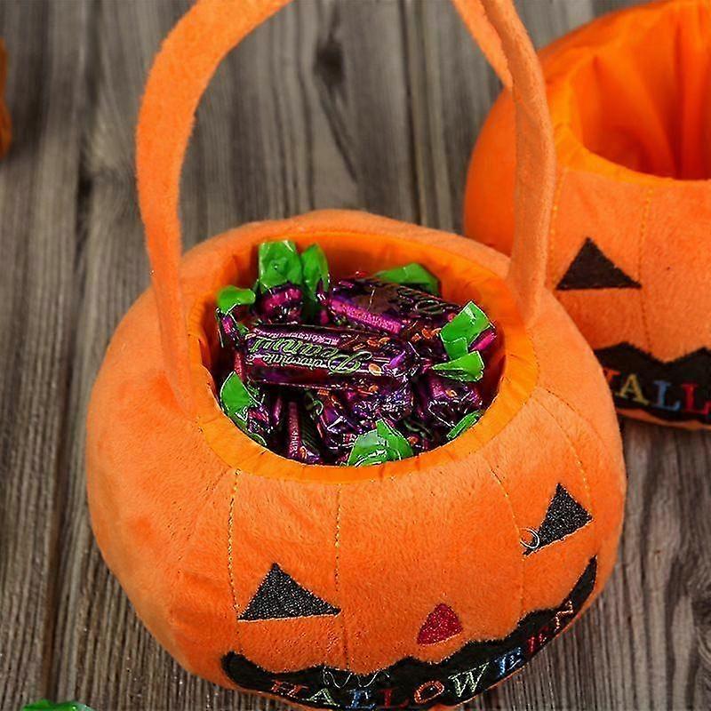 Festive Plush Pumpkin Candy Bag