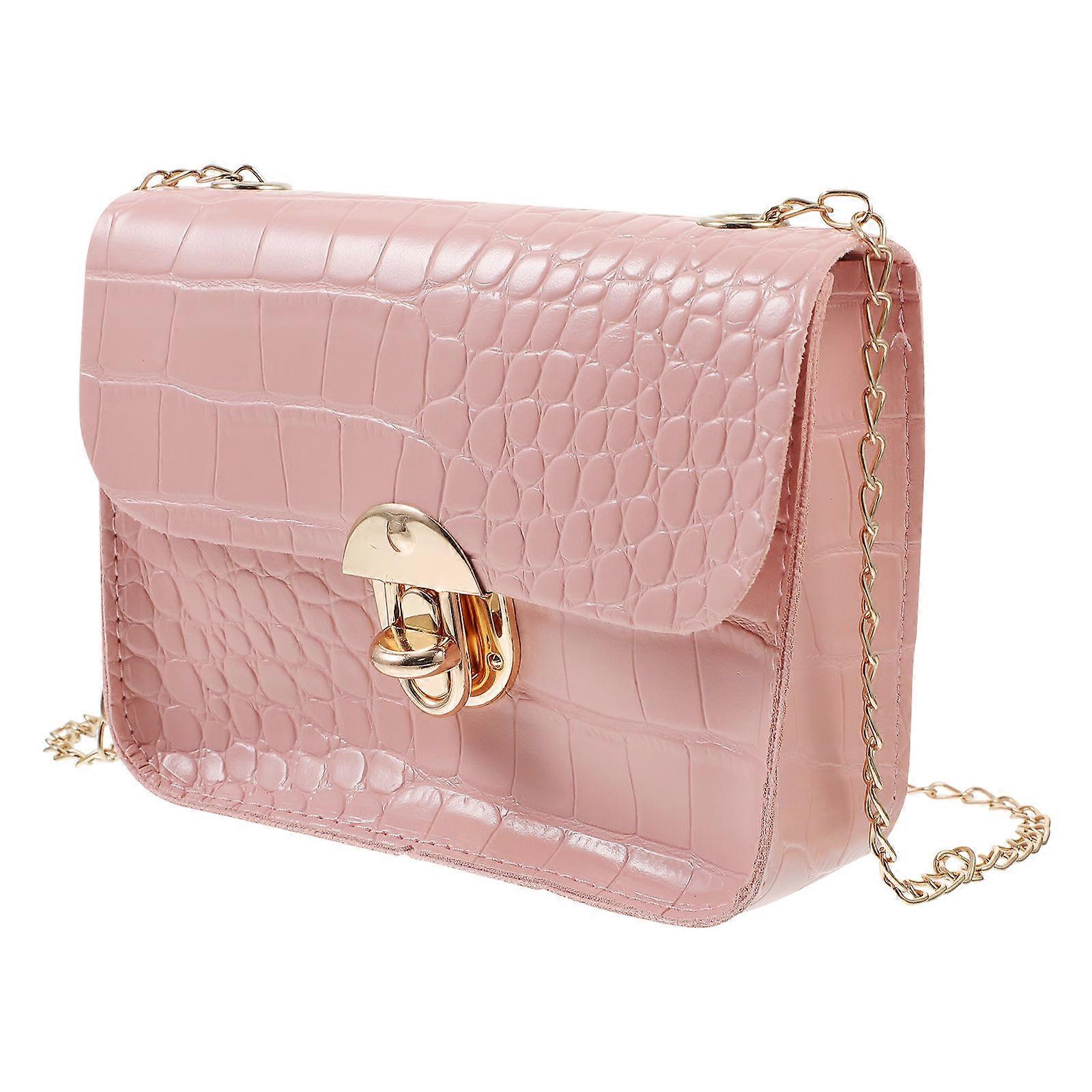 Pink Mini Clutch Bag For Women Featuring Diamond Pattern Storage Function 1Pcs