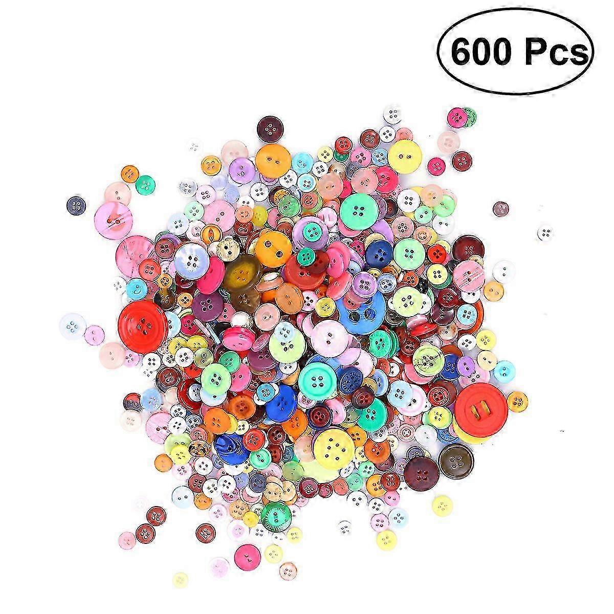 600pcs Durable Round Resin Buttons