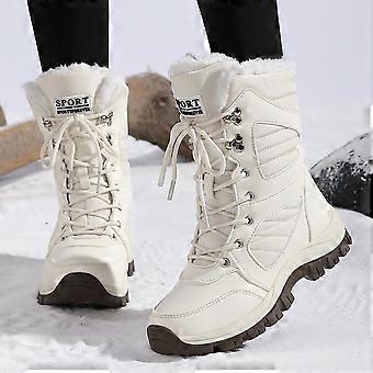 TUINANLE Hoogwaardige sneeuwlaarzen, pluche, warme winterschoenen voor dames, halfhoge laarzen