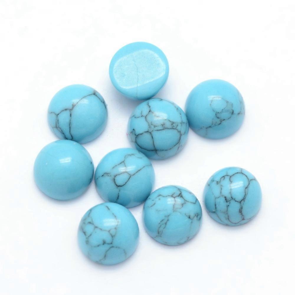 10pcs Turquoise Cabochons Half Round 6x3~3.5mm