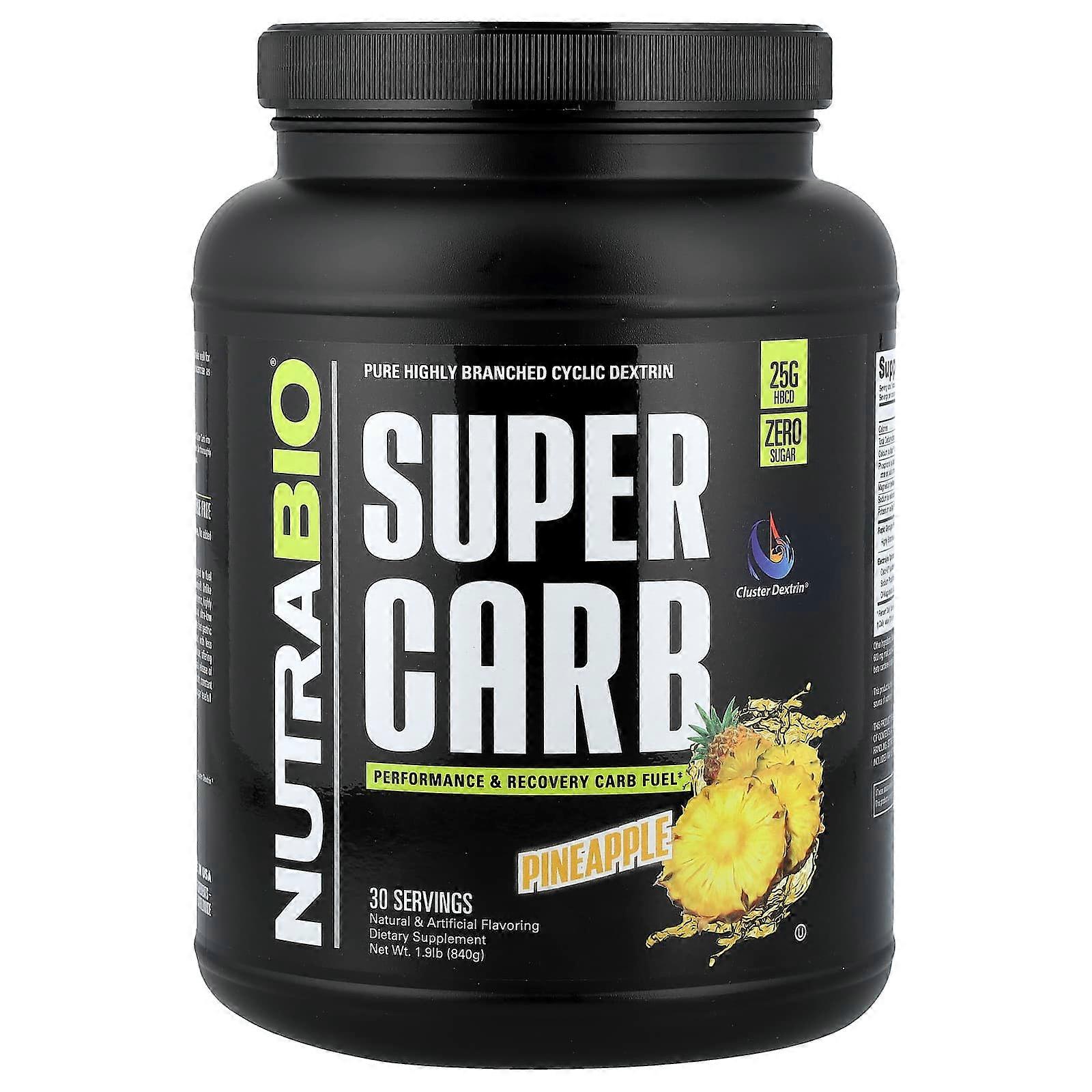 NutraBio, Super Carb, Pineapple, 1.9 lb (840 g)