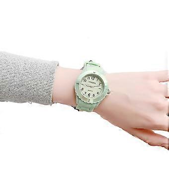 Waterproof and drop-resistant colorful jelly-style watches for primary school boys and girls. Light blue