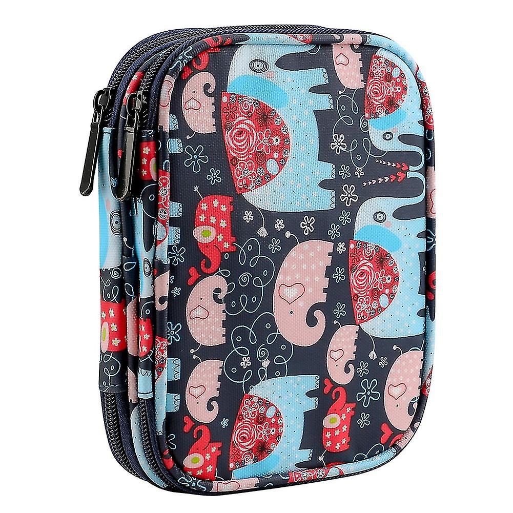 Crochet Hook Case Empty Zipper Bags With Web Pocket And Crochet H Slots For Carrying C