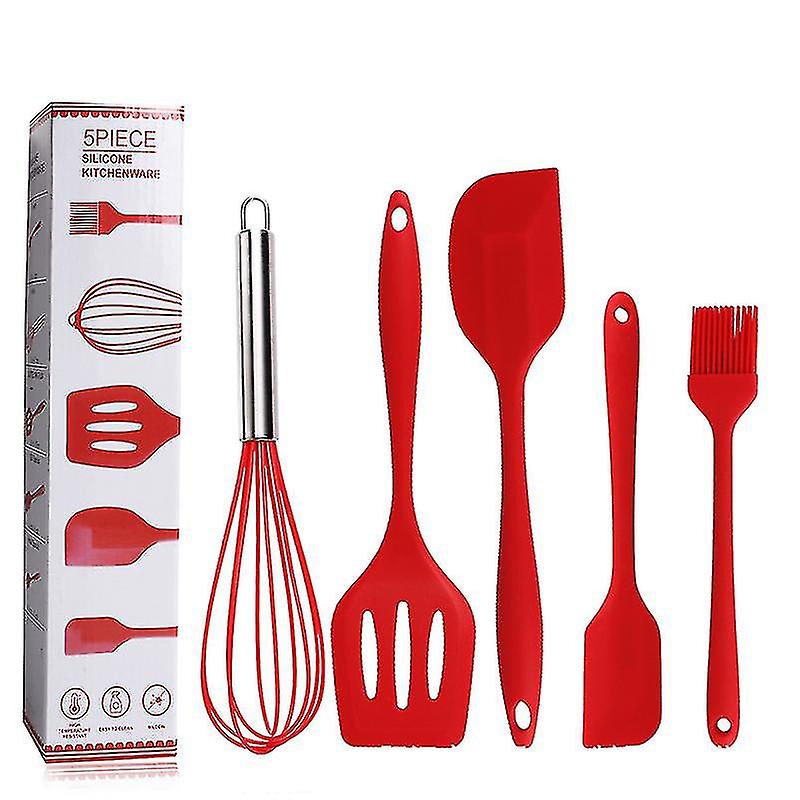 Silicone Baking Tool Set Of 5  Oil Brush Scraper  Slip Shovel Whisk Baking Tool