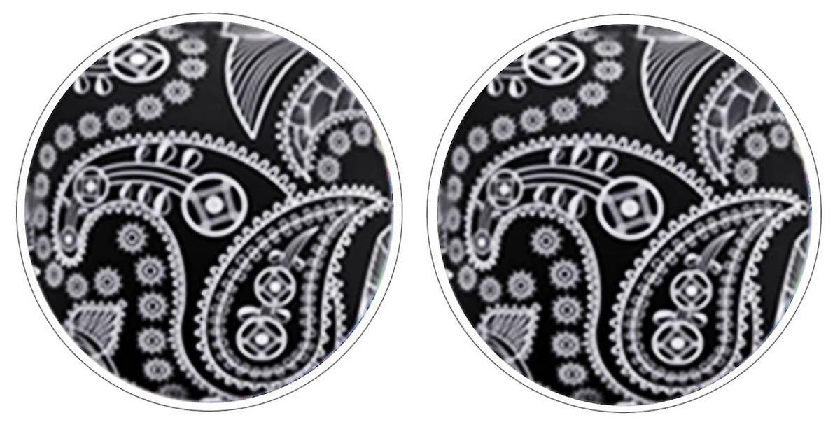Bassin and Brown Paisley Cufflinks - Black/White