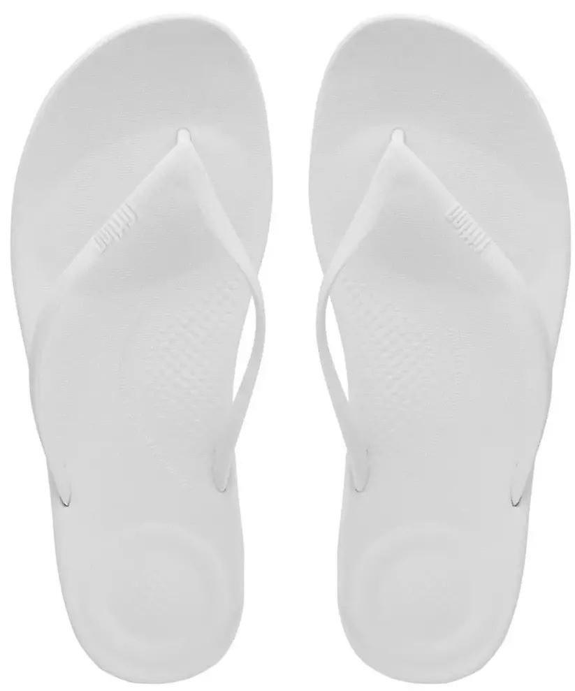 Fitflop Iqushion 人体工程学都市白色女士沙滩人字拖